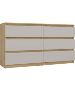 Top E Shop M6 MALWA CHEST OF DRAWERS 140 CM 6 DRAWERS COLOUR ARTISAN OAK/CASHMERE Новинки Для дома и сада 