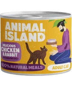 ANIMAL ISLAND Chicken and rabbit - wet cat food - 200g Kaķu konservi