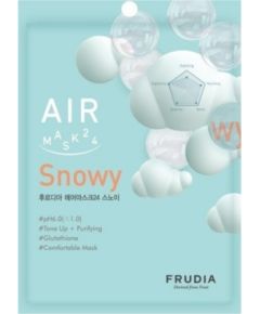 Frudia, Air 24 Snowy, Brightening, Sheet Mask, For Face, 25 ml Sejas kopšana