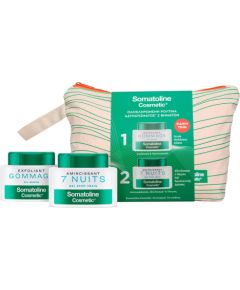Clarins Set Somatoline Cosmetic: 7 Nights, Slimming, Body Gel, 250 ml + Gommage, Sea Salt, Exfoliating, Body Scrub, 350 g + Somatoline, GWP Textile Pouch For Women Smaržas - NESAKĀRTOTS