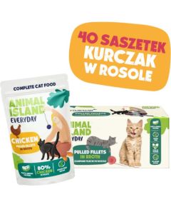 ANIMAL ISLAND kurczak w rosole karma dla kota monopak 40x85g Kaķu konservi