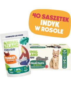 ANIMAL ISLAND Indyk w rosole karma dla kota monopak 40x85g Kaķu konservi
