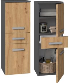 Top E Shop Topeshop NEL V DDS ANT/ART bathroom storage cabinet Graphite, Oak Новинки Для дома и сада 