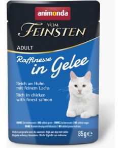 ANIMONDA Vom Feinsten Adult Raffinesse in Jelly rich in Chicken with Salmon - wet cat food - 85g Консервы кошек