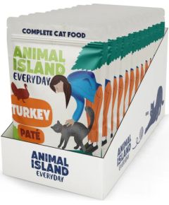 ANIMAL ISLAND pasztet Indyk saszetki dla kota 12x100g Kaķu konservi