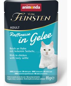 ANIMONDA Vom Feinsten Adult Raffinesse in Jelly rich in Chicken with Black Pollock - wet food for cats - 85g Консервы кошек