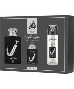 Lattafa Ishq Al Shuyukh Silver Dárková sada EDP 100 ml, deospray 200 ml a EDP 20 ml 100ml Парфюмерные наборы