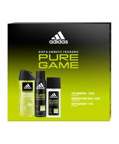 Adidas Pure Game Gift set Deodorant 75 ml, deospray 150 ml and shower gel 250 ml 75ml Dāvanu komplekti
