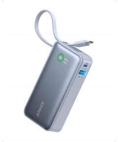 Anker Nano Power Bank (10,000mAh, 30W, Built-In USB-C Cable, Blue) Jaunumi - Datori