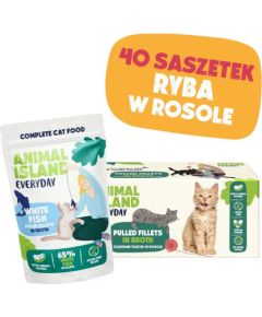 ANIMAL ISLAND biała ryba w rosole karma dla kota monopak 40x85g Kaķu konservi