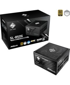 ASRock Steel Legend SL-850G, PC power supply, black, 1x 12-pin high power GPU, 2x PCIe, cable management, 850 watts Datoru barošanas bloki