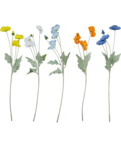 Artificial flower FLOWERLY "Poppy", mix Jaunumi, mēbeles, māja