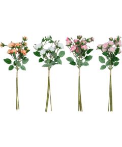 Artificial flower FLOWERLY 4pcs "Shrub Roses" in bouquet, mix Jaunumi, mēbeles, māja
