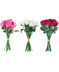 Artificial flower FLOWERLY 18pcs roses in bouquet, mix Jaunumi, mēbeles, māja