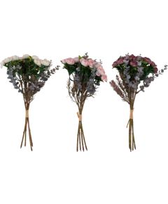 Artificial flower FLOWERLY H26cm 4pcs roses in bouquet, mix Jaunumi, mēbeles, māja