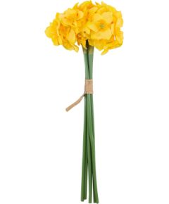 Artificial flower FLOWERLY H40cm 6pcs daffodils in a bouquet, yellow Jaunumi, mēbeles, māja