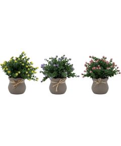 Artificial flower FLOWERLY H21cm small flowers in pot, mix Jaunumi, mēbeles, māja