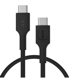 Kabelis Green Cell PowerFlex Fast Charging USB Type-C Male - USB Type-C Male 100W Black 1.2m Data USB kabeļi