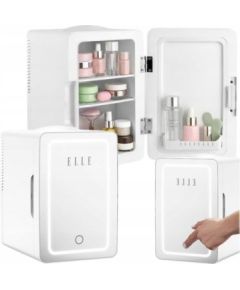 Mini lodówka z lusterkiem do makijażu LED ELLE 6L biała Автомобильные холодильники