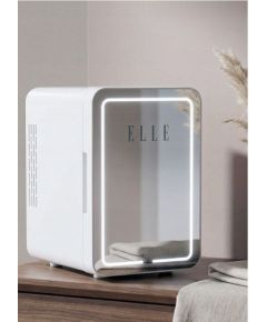 ELLE mini ledusskapis ar LED kosmētikas spoguli 6L balts Ledusskapji