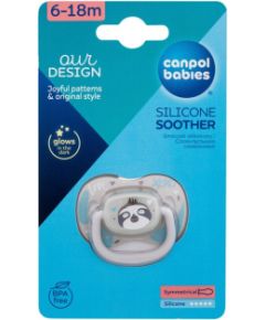 Canpol Exotic Animals / Silicone Soother 1pc Sloth 6-18m Māneklīši / Knupīši
