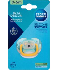 Canpol Exotic Animals / Silicone Soother 1pc Koala 0-6m Māneklīši / Knupīši