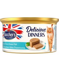BUTCHER'S CLASSIC DELICIOUS DINNERS Wet cat food Mousse Tuna and marine fish 85 g Kaķu konservi