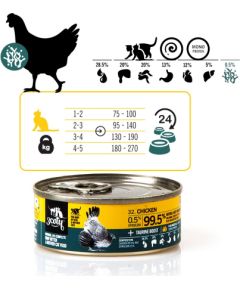 3COTY Chicken with spirulina For kittens and nursing cats - wet cat food - 80g Kaķu konservi