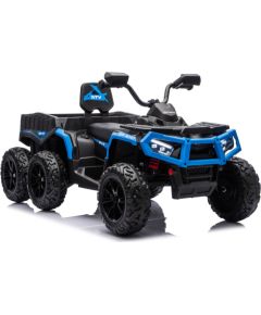 Lean Cars Battery-Operated Quad ATV 6 Wheels With Trailer JC606 24V 4x4 Blue Jaunumi, Bērnu preces