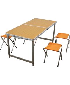 Besk Kempinga komplekts, galds ar 4 krēsliem Dārza mēbeļu komplekti