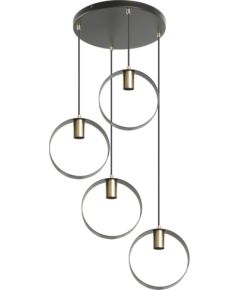 Besk Griestu lampa, 4xE27, Max 40W, 220-240V, Melna Griestu lampas - šķīvji