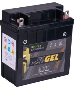 121 x 61 x 131 - + Intact Bike Power GEL 12V 5Ah(c20) 80A(EN) CBL-B EAN4250227554800 Akumulatori