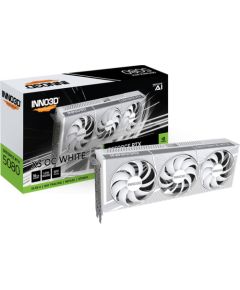 INNO3D GeForce RTX 5080 X3 OC WHITE, graphics card white, DLSS 4, 3x DisplayPort, 1x HDMI 2.1 Grafiskās video kartes