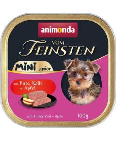 ANIMONDA Vom Feinsten Mini Junior with Turkey, veal + apple 100g Suņu barība