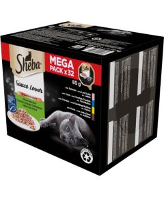 SHEBA Tacka Sos Kacz/Kur/Łos/Tuń 32x85g Консервы кошек
