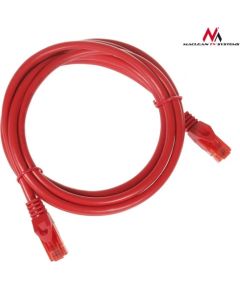 Maclean MCTV-303R Patchcord UTP cat6 Cable plug-plug 3m red