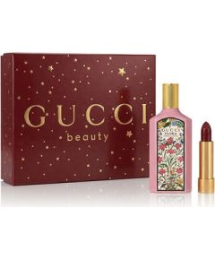 Gucci Flora Gorgeous Gardenia Dárková sada EDP 50 ml a rtěnka 1,8 g 100ml Dāvanu komplekti