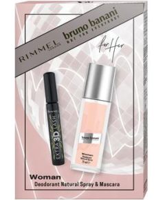 Bruno Banani Woman Dárková sada Deodorant 75 ml a řasenka Rimmel 8 ml 75ml Парфюмерные наборы