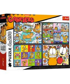 TREFL GARFIELD Pužļu komplekts Gārfīlds, 4x250 gab. Puzles