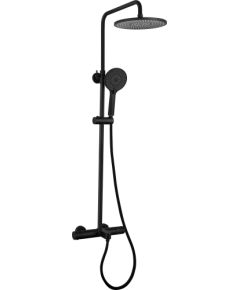 Dušas termostats Vento ar snīpi, ar garnitūru, melns Jaunumi Sadz. tehnika