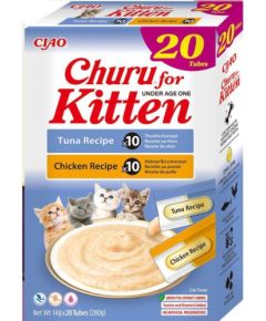 INABA Kitten Chicken and tuna - cat treats - 20x14g Сухой корм для кошек