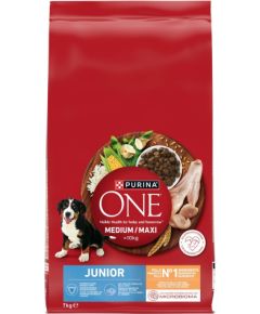 PURINA ONE MED/MAX Junior Chicken & Rice 7kg Suņu barība