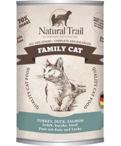NATURAL TRAIL Family Cat Turkey, duck, salmon - wet cat food - 400g Kaķu konservi