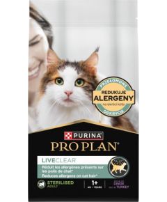 PURINA PRO PLAN LIVECLEAR STERILISED ADULT Bogata w Indyka 1,4kg Kaķu sausā barība