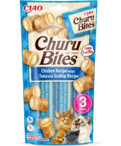 INABA Churu Bites Chicken with tuna and scallops - cat treats - 3x10 g Kaķu sausā barība