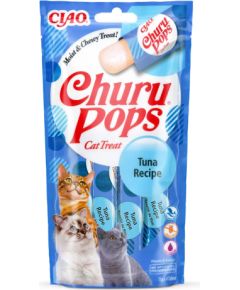 INABA Churu Pops Tuna - Cat treats - 4x15 g Kaķu sausā barība