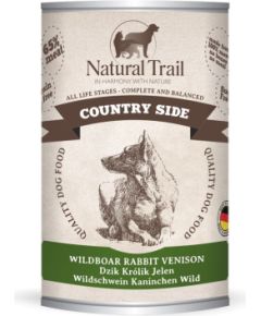 NATURAL TRAIL Country Side Wild Boar Rabbit Deer - Wet Dog Food - 400 g Suņu barība