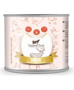 NATURAL TRAIL Monoprotein Deer - wet cat food - 185g Kaķu konservi