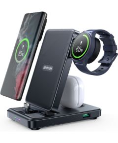 Joyroom   Joyroom JR-WQS01 Samsung Galaxy USB-C 4in1 charging station foldable + USB-A - USB-C cable - black Зарядные устройства