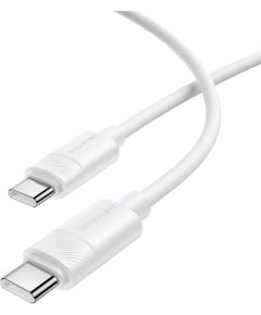 OEM Borofone kabelis BX123 Leya | no Type C  uz Type C  | PD 60W | 3A | 1 m | balts Data USB kabeļi